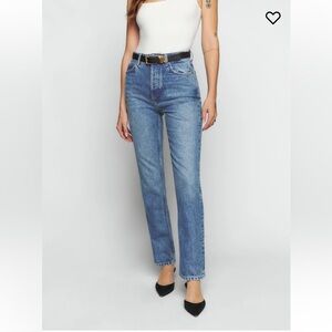Reformation Cynthia high rise straight cropped jeans color Colorado. Size 27 NEW